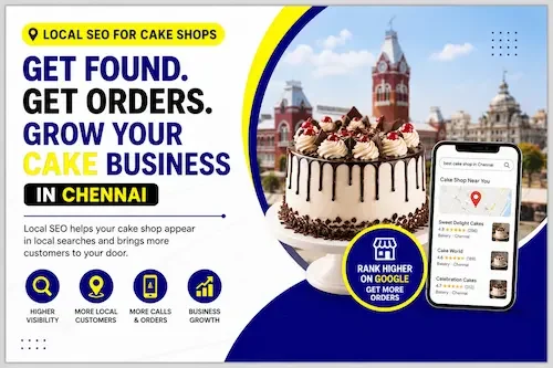 Local SEO for cake shops image from the best digital marketing freelancer in Chennai